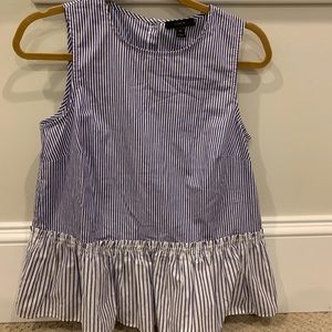 J. Crew striped peplum top